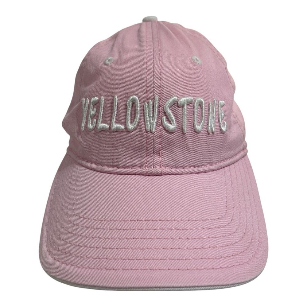 Yellowstone National Park Pink Baseball Hat Cap 100% Cotton